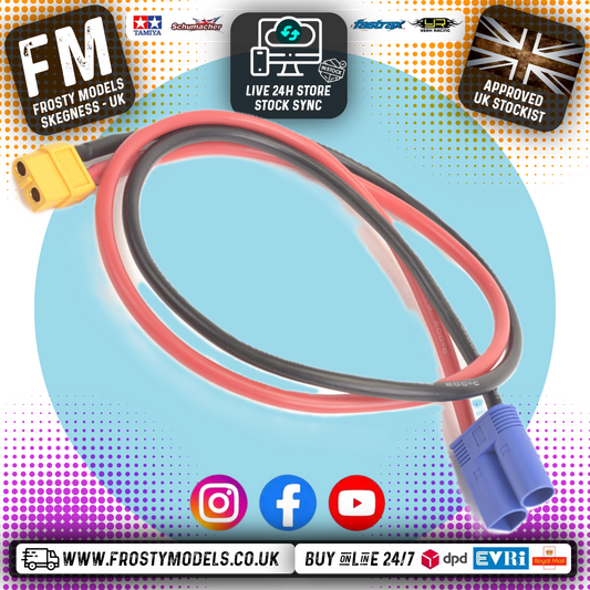 Core RC - (Charger/ESC Output Converter XT60) 15cm Extension Lead to EC5 Male Output - CR739