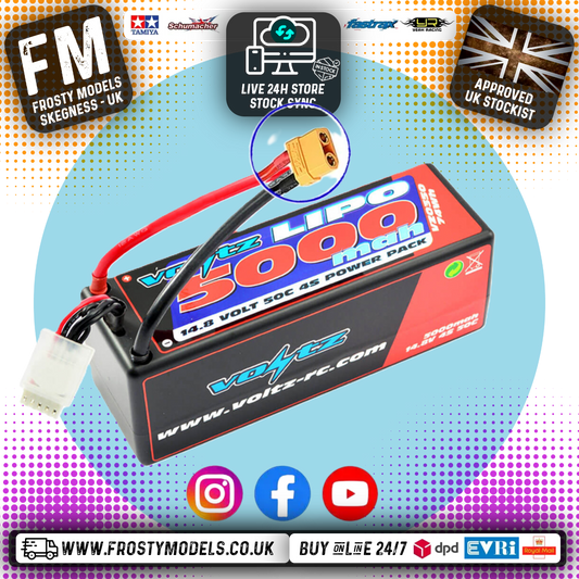 VOLTZ - 5000MAH 14.8V 4S - 30C LIPO BATTERY W/ XT90 PLUG (RC BUGGIES & TRUCKS) - VZ0350XT90