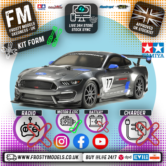 TAMIYA 58664 - Ford Mustang GT4 (TT02) 4WD 1/10 TOURING CAR (INC'S ESC & MOTOR ONLY)