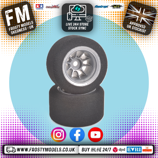 CONTACT - 1/10 RC F1 Rear Foam Wheels & Tyres 28Sh Dia 61mm - JF1-28RA