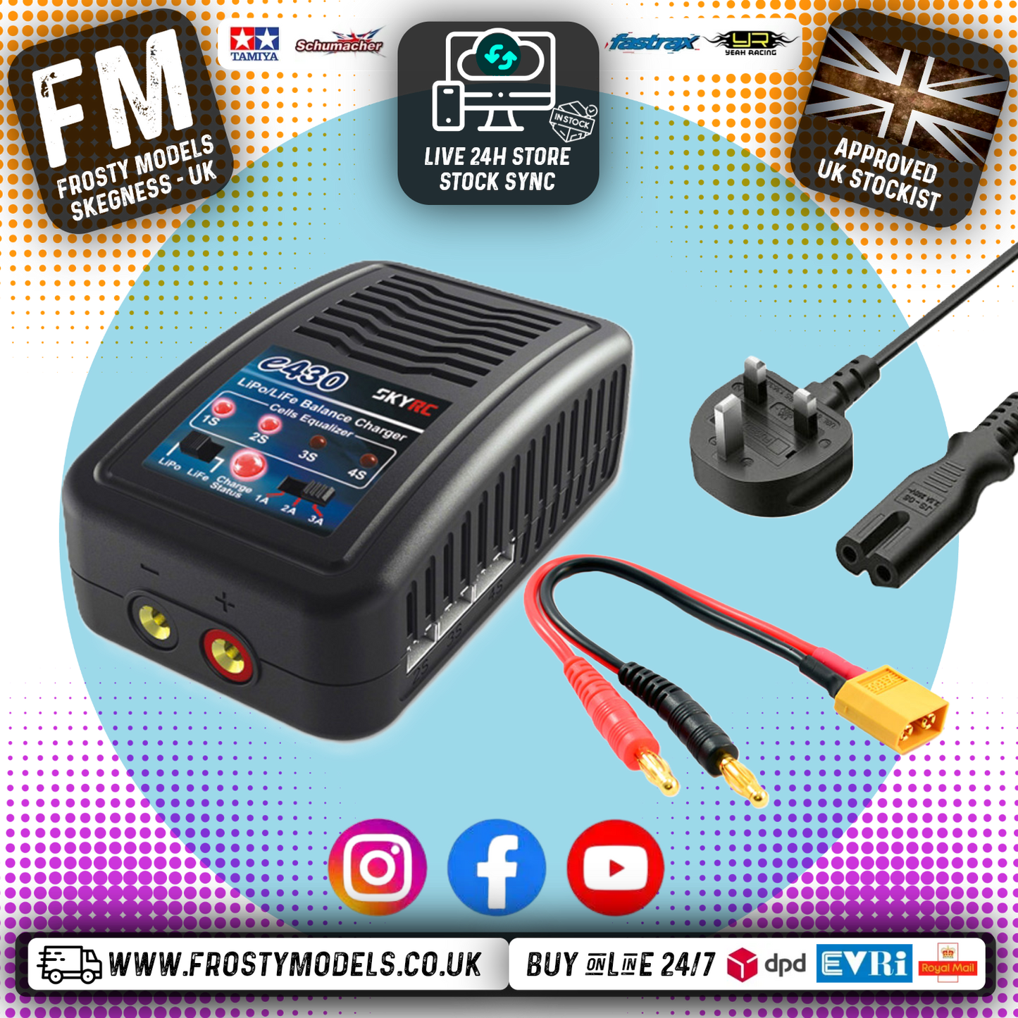 SKY RC - E430 LIPO / LIFE AUTO CHARGER AC 3Amps 30W (2S - 3S - 4S Charger) SK-100107-04