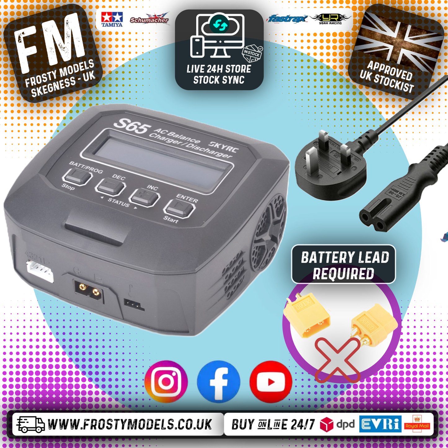 SKY RC - S65 BATTERY CHARGER AC 65W 6A 2-4S LiPo/LiFe/LiIon/LiHV & NiMH/NiCd - SK-100152-04