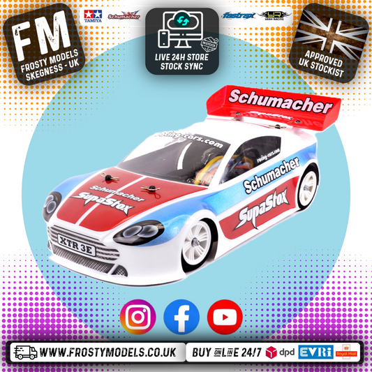 SUPASTOX GT12 TYPE AM 1/12 SCALE (FITS ATOM) (CLEAR LEXAN) Aston Body Shell - G898 (200mm wheelbase / 164mm wide)