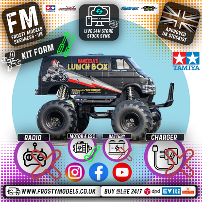 TAMIYA 58546 - LUNCH BOX KIT - 1/10 2WD TRUCK - (BLACK EDITION) INC's MOTOR & ESC)