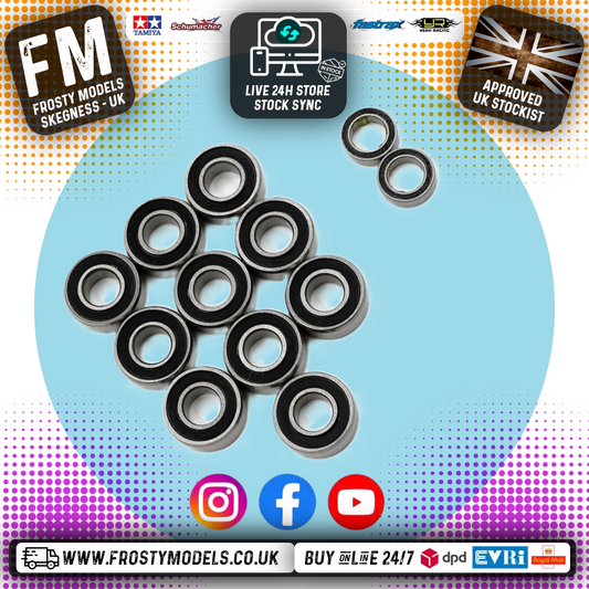Yeah Racing - Steel Bearing Set (12pcs) For Tamiya Novafox - YBS-0050