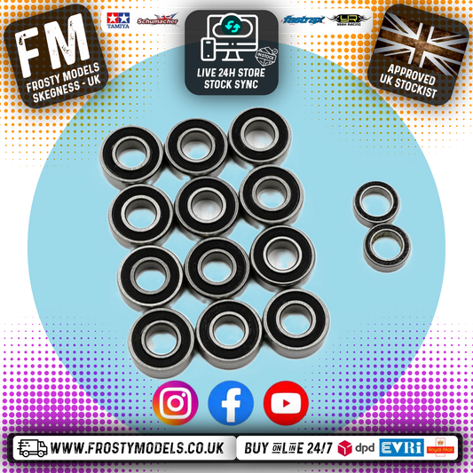 Yeah Racing - Steel Bearing Set (14pcs) For Classic Tamiya Fighting Buggy - YBS-0065