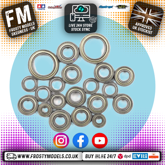 YEAH RACING - Steel Bearing Set (20pcs) For Tamiya M07 - YBS-0011