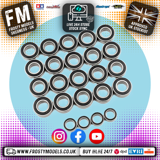 YEAH RACING - Steel Bearings (24pcs) For Tamiya Super Clod Buster - YBS-0029