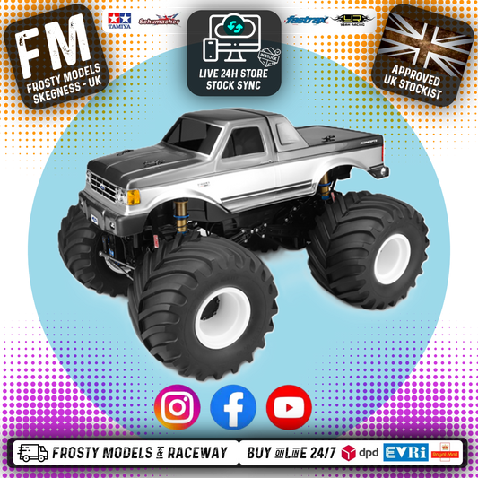 J-Concept - 1989 Ford F-250 RC Monster Truck Body w/Fastback (Unpainted) - JC0302 (Fits Super Clod Buster)