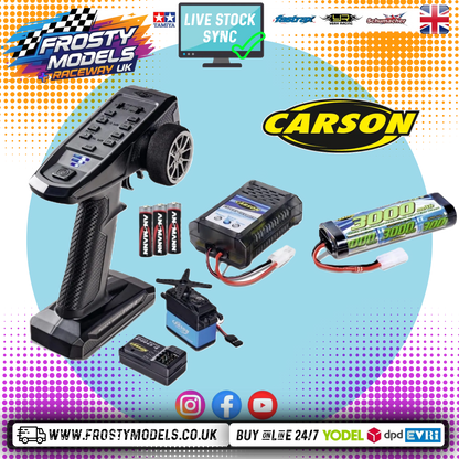 Carson - Reflex Wheel Pro 4 RTR Electric Set Combo (Fast Charger, 3000mah Nimh Battery, Servo, Handset, Receiver & AA Batteries) C500112