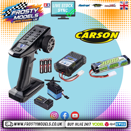 Carson - Reflex Wheel Pro 4 RTR Electric Set Combo (Fast Charger, 3000mah Nimh Battery, Servo, Handset, Receiver & AA Batteries) C500112