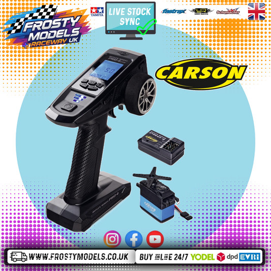 Carson - FS 4K Reflex Wheel Pro 4ch - 2.4GHz LCD Radio & Receiver & 6kg Servo  - Digital Proportional Dual Rates - C500120