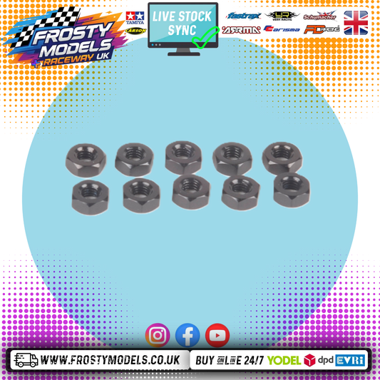 Frosty Models - M3 Nuts (12pcs) Silver - Machine Nut