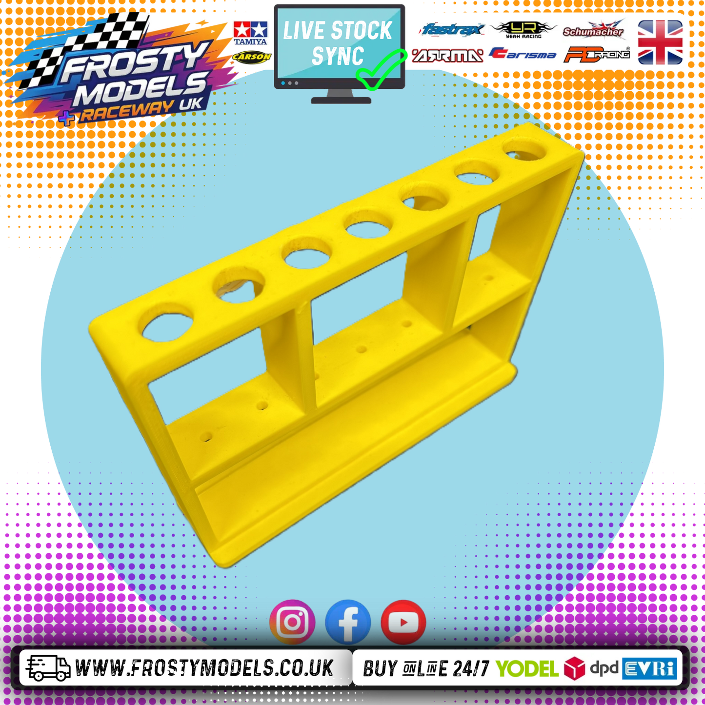 Frosty Models - Tool Stand (For Allen Drivers) - Plastic - Yellow