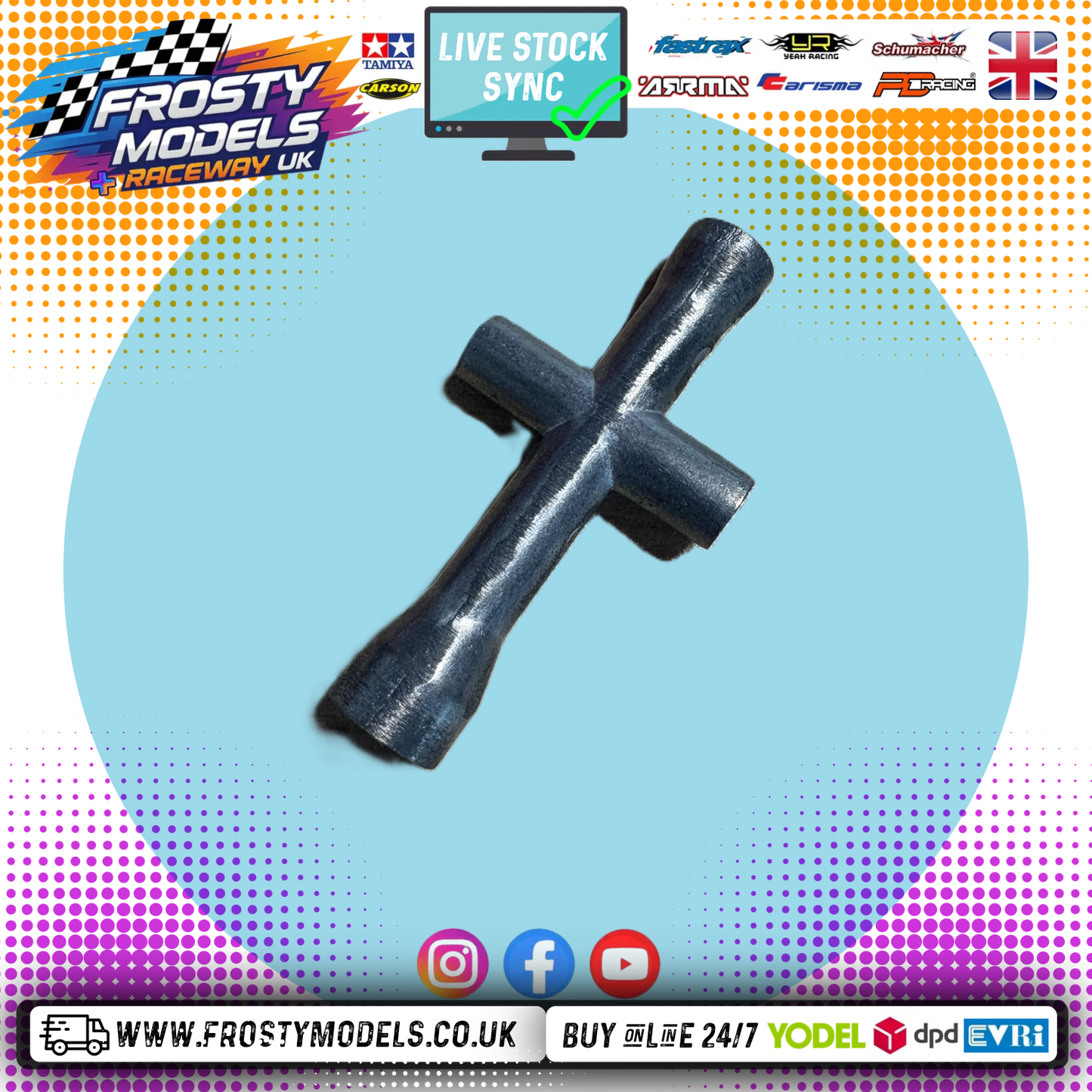 TAMIYA - Wheel Spanner - 7mm , 5.5mm , 4.5mm , 4mm Nut Wrench