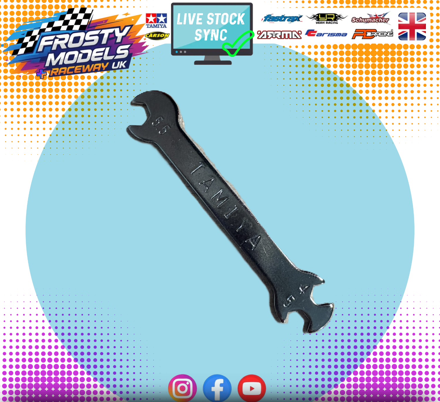 TAMIYA - Tie-Rod / Nut Adjustment Fat Wrench 4mm, 5mm, 5.5mm - Steel