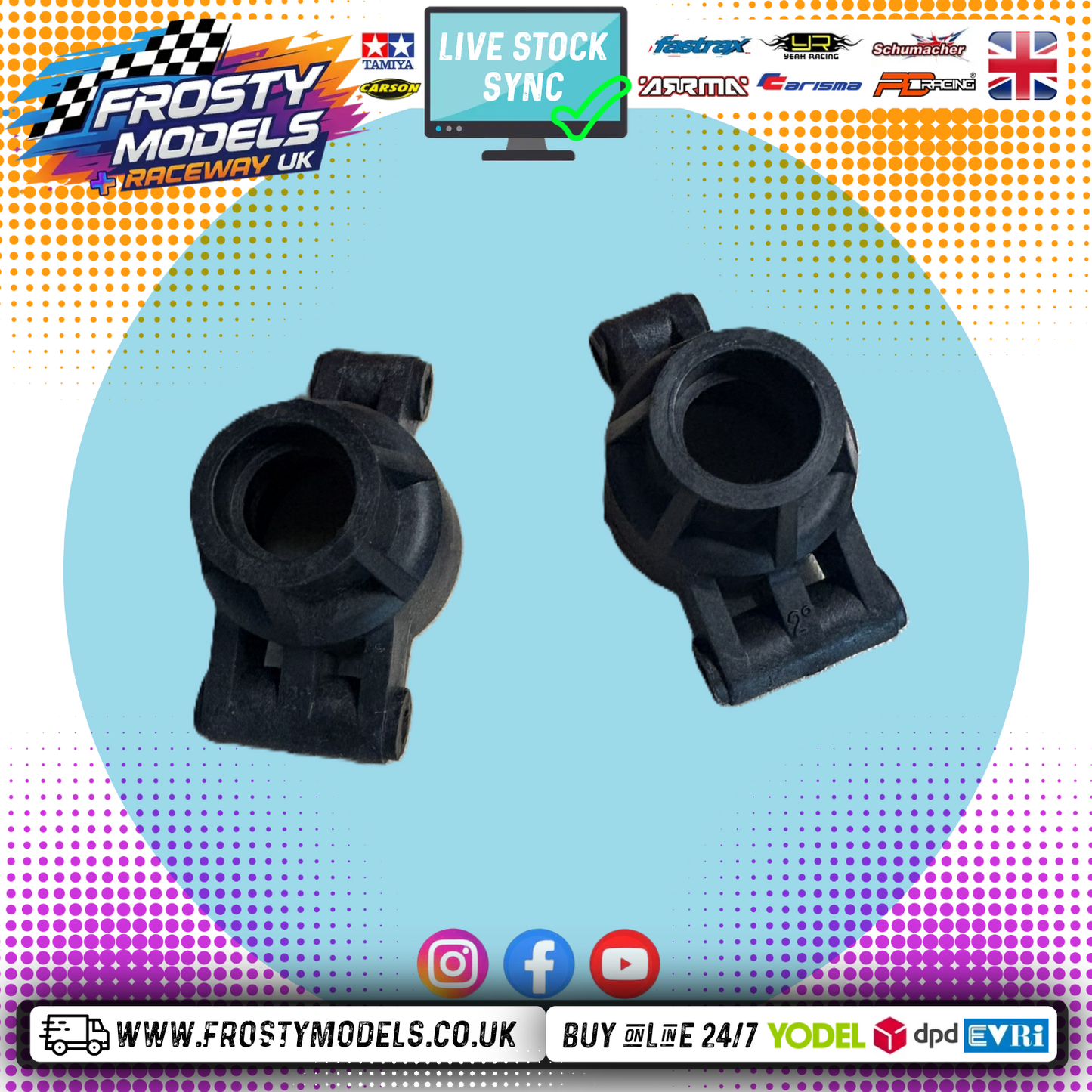 Tamiya (NIB) 53673 - RC 2degre TOE-IN REAR UPRIGHT (Fits TT01E) NOT IN ORIGINAL PACKAGING