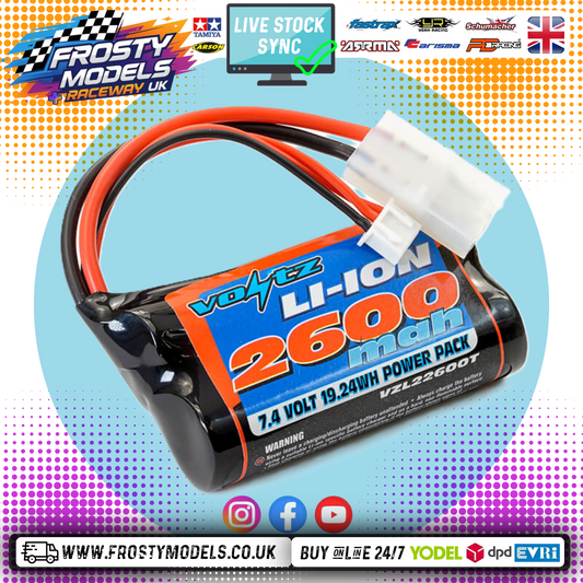 VOLTZ LI-ION 7.4V 2600MAH BATTERY WITH TAMIYA PLUG (For Hen Long Tug Boat) - VZL22600T