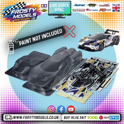 TAMIYA 51664 - 1/10 RC FORD GT MKII Body Shell 190mm wide / 257mm Standard Wheelbase - With Stickers, Masking and Body Parts