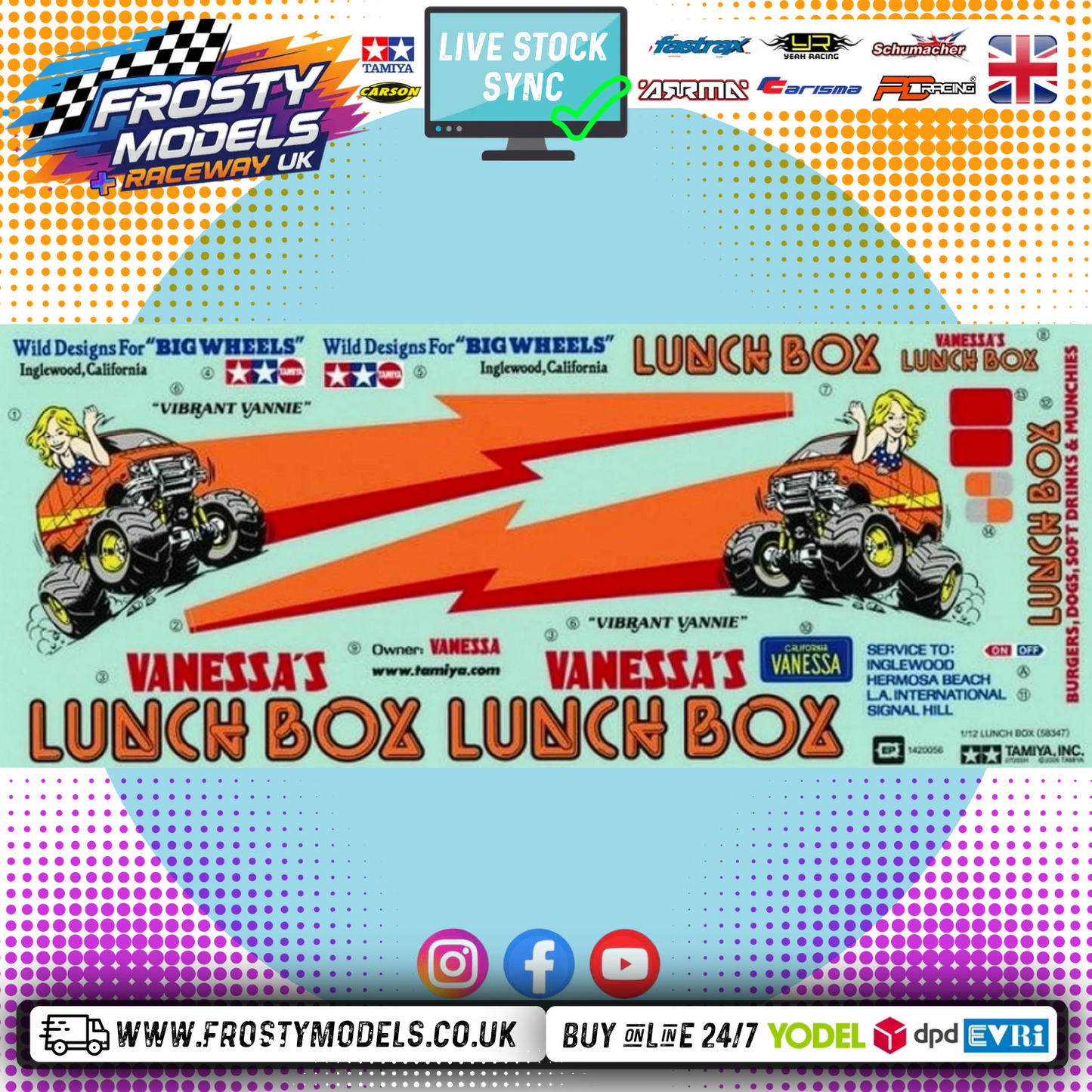 Tamiya - Lunch Box Body Stickers - for 58347 - Item Number 9495470