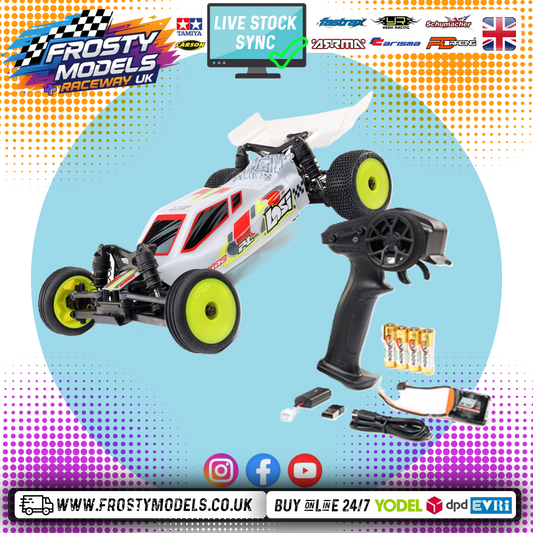 Losi - 1/24 Micro-B 2WD Buggy RTR White - (Radio, Battery & Charger Included) C-LOS00007T1