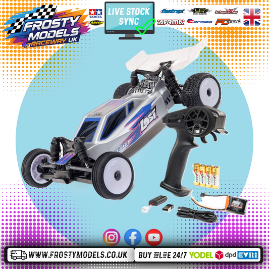 Losi - 1/24 Micro-B 2WD Buggy RTR Silver - (Radio, Battery & Charger Included) C-LOS00007T2