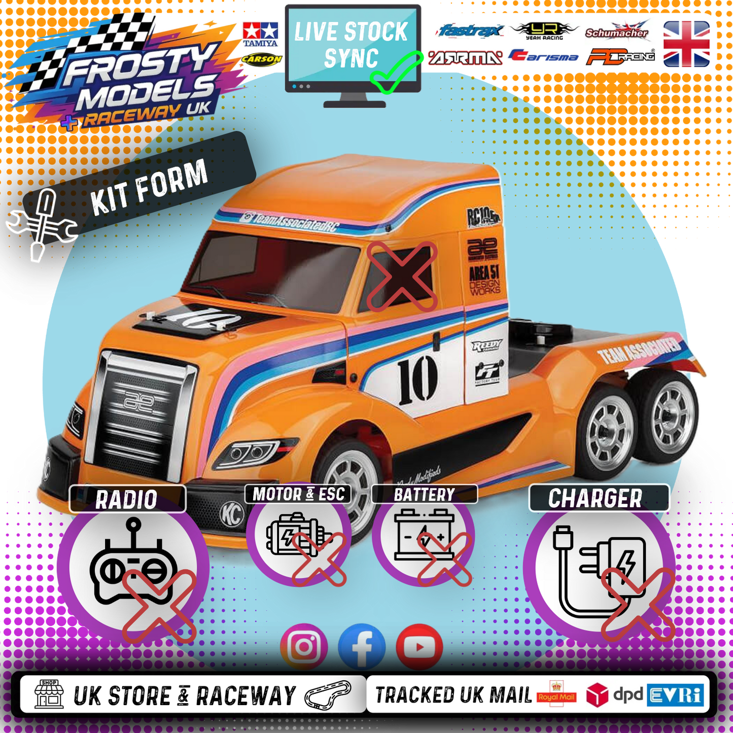 TEAM ASSOCIATED - RC10 6X6 AMERICAN CUSTOM SEMITRUCK KIT (Like Euro Truck - Same Size)