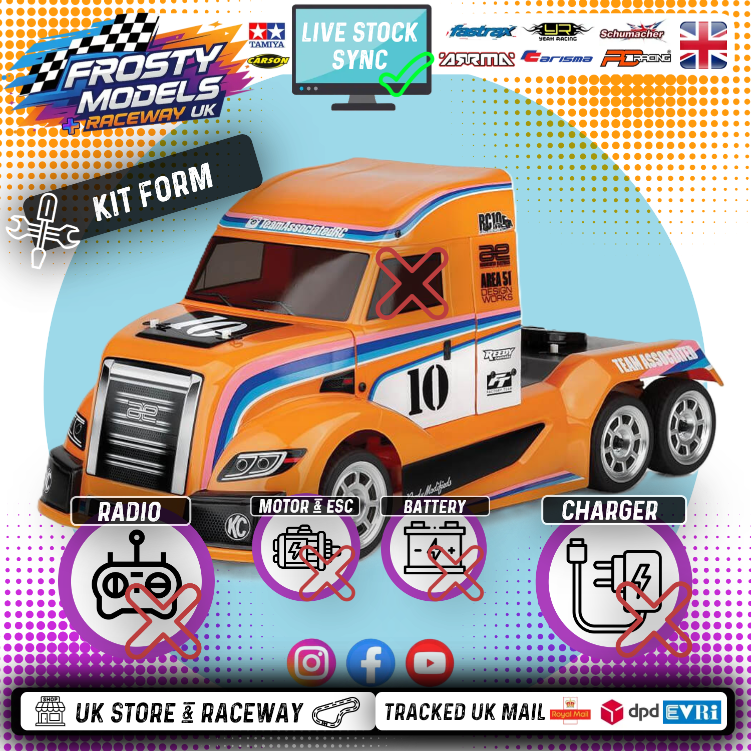 TEAM ASSOCIATED - RC10 6X6 AMERICAN CUSTOM SEMITRUCK KIT (Like Euro Truck - Same Size)