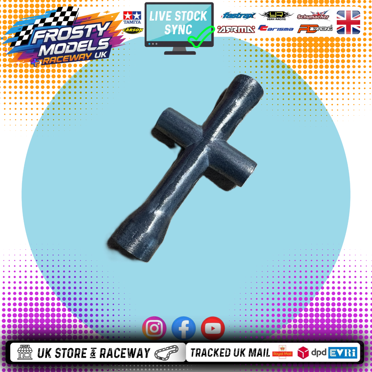 TAMIYA - Wheel Spanner - 7mm , 5.5mm , 4.5mm , 4mm Nut Wrench - 50038