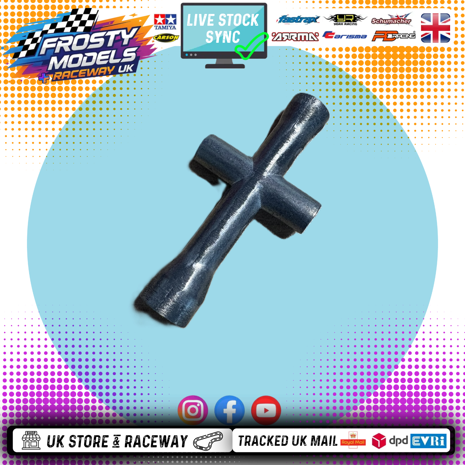 TAMIYA - Wheel Spanner - 7mm , 5.5mm , 4.5mm , 4mm Nut Wrench - 50038