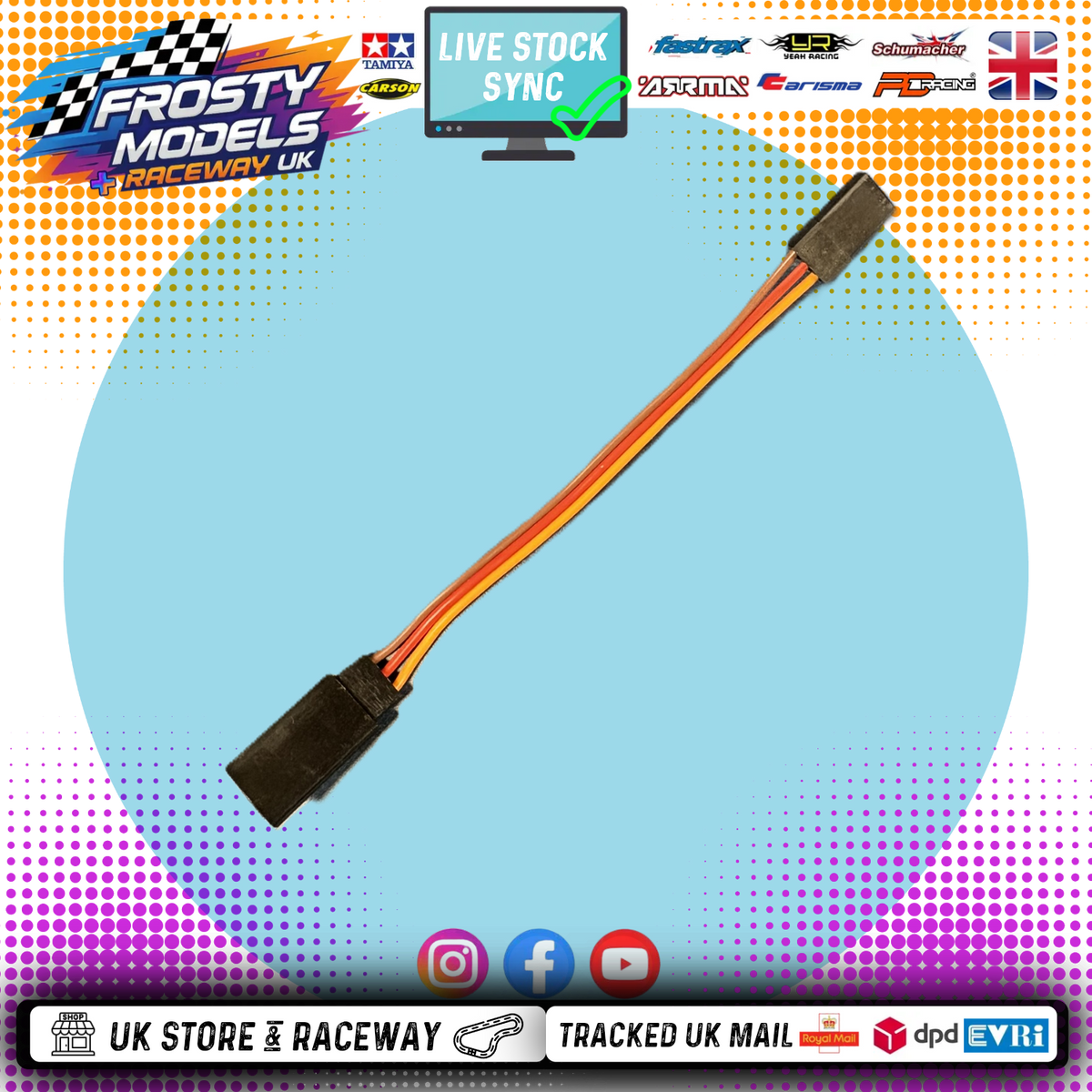 Frosty Models - Small Servo Extension Lead Wire Cable Plug 10cm Long