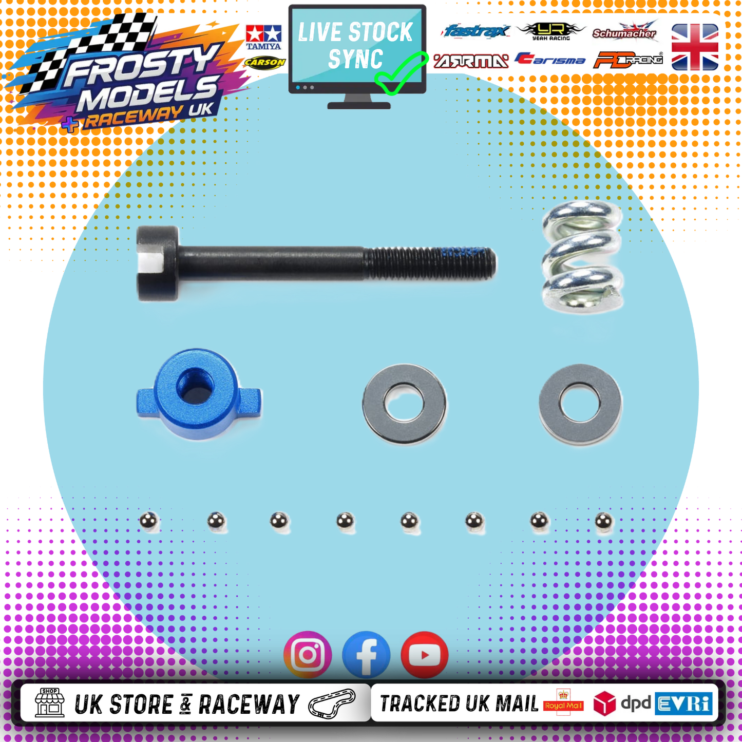 Tamiya 22029 - RC TD4 DIFF NUT/SCREW SET (Upgrade for Models such as Astute)