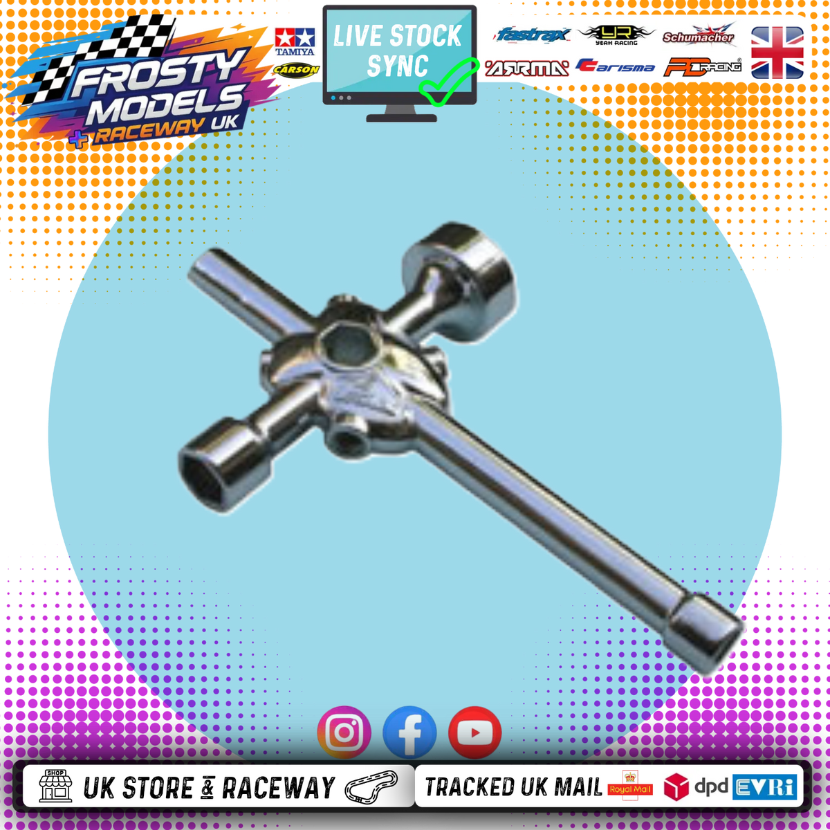 PROLUX - 4-WAY WRENCH Spanner (Glow Plug, Wheel Nuts) - TYPE (7/8/10/17MM)
