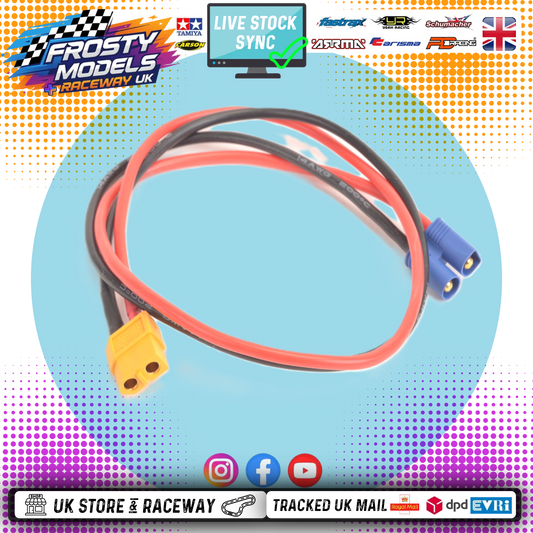 Core RC - XT60 Female Plug  to EC3 Male Lead - Charger Lead (15cm) CR738