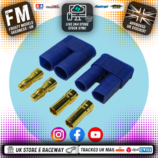 ETRONIX - EC5 5MM GOLD CONNECTORS (MALE & FEMALE) Plugs Connectors (For Arrma & PD Racing) ET0608
