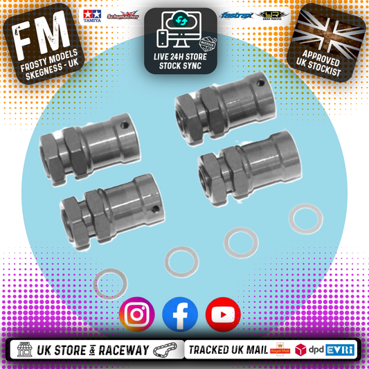 Fastrax - 1/8th 15mm Extension Hub Adaptors - To Widen Track (17MM HEX) (Does Not Fit PD RACING)