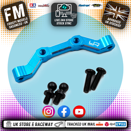 YEAH RACING - Aluminum Tie-Rod Mount For Tamiya MB01 & BT01 - TAMB-002BU