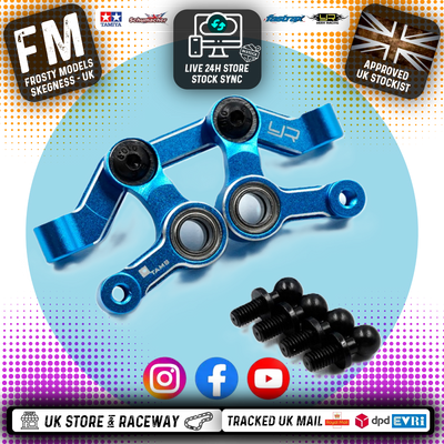 YEAH RACING - Aluminum Ball Bearing Steering Set For Tamiya MB01 & BT01 - TAMB-001BU
