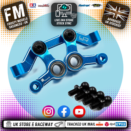 YEAH RACING - Aluminum Ball Bearing Steering Set For Tamiya MB01 & BT01 - TAMB-001BU