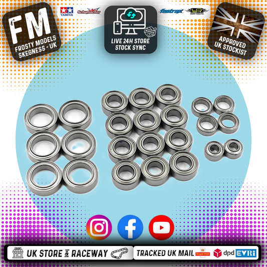 YEAH RACING - Steel Bearings (24pcs) For Tamiya XM01 Pro - YBS-0073 (XM01)