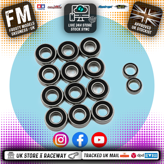 Yeah Racing - Steel Bearing Set (14pcs) For Classic Tamiya Fighting Buggy - YBS-0065