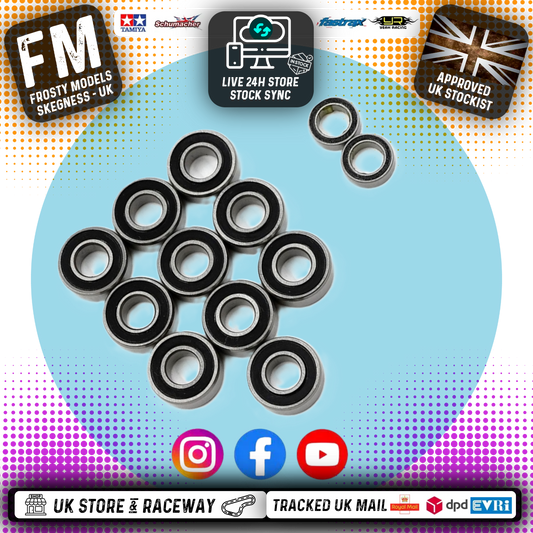 Yeah Racing - Steel Bearing Set (12pcs) For Tamiya Novafox - YBS-0050