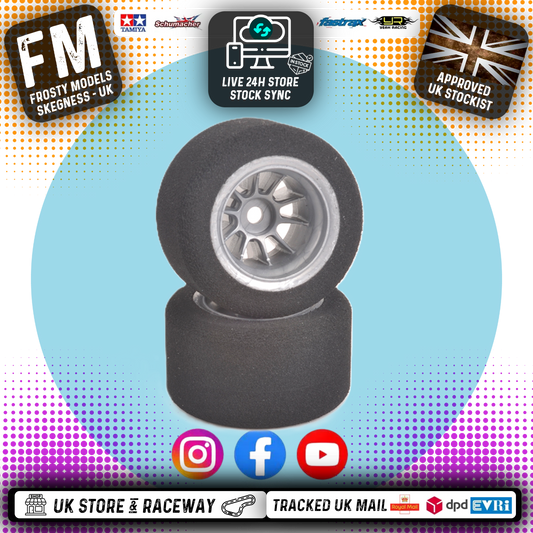 CONTACT - 1/10 RC F1 Rear Foam Wheels & Tyres 30Sh Dia 61mm - JF1-30RA