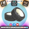 TAMIYA - 51023 1/10 RC CAR RACING RADIAL TIRES/TYRES w/inserts 24MM WIDE (2PCS)