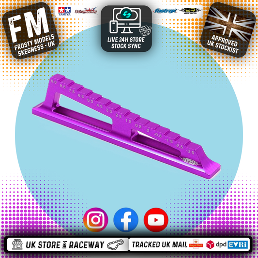 Yeah Racing - 1/10th Car/Buggy Chassis Droop Gauge 1mm increment (-3.5 to 9.5mm) Pink - YT-0071HPK