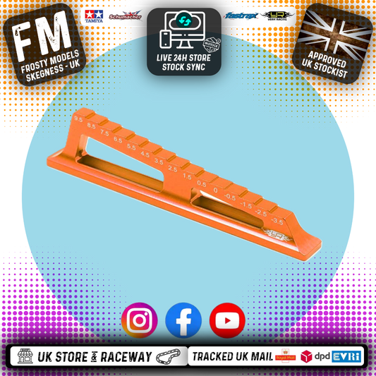 Yeah Racing - 1/10th Car/Buggy Chassis Droop Gauge 1mm increment (-3.5 to 9.5mm) Orange - YT-0071HOR