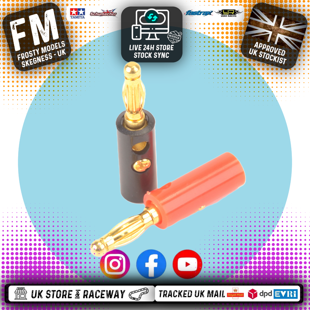 MK - Battery / Charger Banana Bullet Plugs 4mm - 2pcs - MK4053