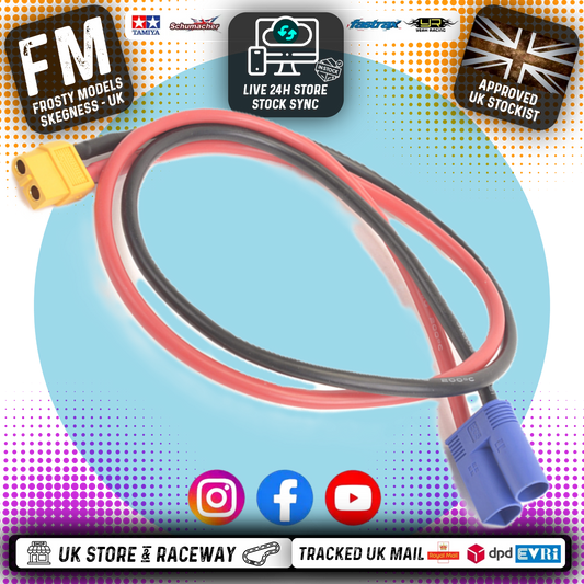 Core RC - (Charger/ESC Output Converter XT60) 15cm Extension Lead to EC5 Male Output - CR739