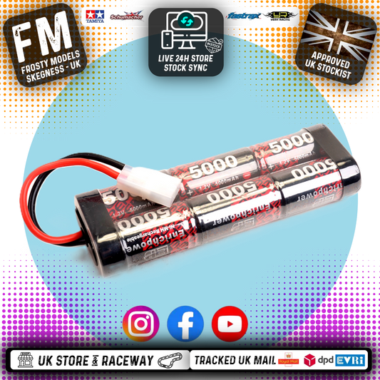 ENRICH POWER 6 CELL RC BATTERY STICK PACK - 5000mAh - 7.2V NIMH W/TAMIYA PLUG - FITS TT01E + OTHERS