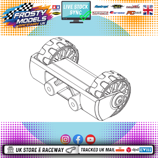 PD RACING SPARES - 1/10TH TK10 & TR10 - Wheelie Bar Wheel Unit 1PCS - PD861-026
